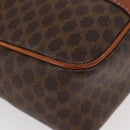 CELINE Macadam Canvas Hand Bag PVC Leather Brown Gold Auth 176039A-16