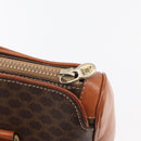 CELINE Macadam Canvas Hand Bag PVC Leather Brown Gold Auth 176039A-10