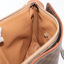CELINE Macadam Canvas Hand Bag PVC Leather Brown Gold Auth 176039A-19