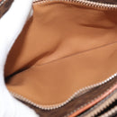 CELINE Macadam Canvas Hand Bag PVC Leather Brown Gold Auth 176039A-21