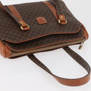 CELINE Macadam Canvas Hand Bag PVC Leather Brown Gold Auth 176039A-6
