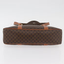 CELINE Macadam Canvas Hand Bag PVC Leather Brown Gold Auth 176039A-5