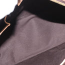 CELINE Macadam Canvas Hand Bag PVC Leather Brown Gold Auth 176040A-11