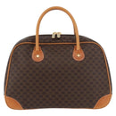 CELINE Macadam Canvas Hand Bag PVC Leather Brown Gold Auth 176040A-13