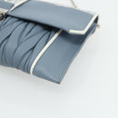 Miu Miu Matelasse Chain Shoulder Bag Leather Light Blue Silver Auth 176054-9