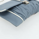 Miu Miu Matelasse Chain Shoulder Bag Leather Light Blue Silver Auth 176054-14