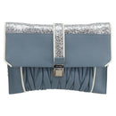Miu Miu Matelasse Chain Shoulder Bag Leather Light Blue Silver Auth 176054-13
