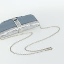 Miu Miu Matelasse Chain Shoulder Bag Leather Light Blue Silver Auth 176054-7