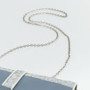 Miu Miu Matelasse Chain Shoulder Bag Leather Light Blue Silver Auth 176054-8