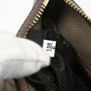 PRADA Shoulder Bag Leather Gray Gold Auth 176055A-26