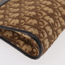 Christian Dior Trotter Canvas Shoulder Bag Beige Gold Auth 176056-9