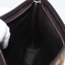 Christian Dior Trotter Canvas Shoulder Bag Beige Gold Auth 176056-19