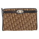 Christian Dior Trotter Canvas Shoulder Bag Beige Gold Auth 176056-13