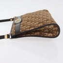 Christian Dior Trotter Canvas Shoulder Bag Beige Gold Auth 176056-4