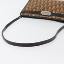 Christian Dior Trotter Canvas Shoulder Bag Beige Gold Auth 176056-7
