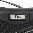 Christian Dior Trotter Canvas Shoulder Bag Black Silver Auth 176057A-18