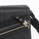 Christian Dior Trotter Canvas Shoulder Bag Black Silver Auth 176057A-9