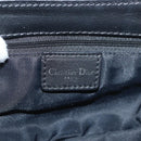 Christian Dior Trotter Canvas Shoulder Bag Black Silver Auth 176057A-19