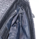 Christian Dior Trotter Canvas Shoulder Bag Black Silver Auth 176057A-20