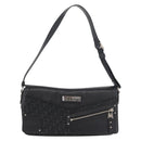Christian Dior Trotter Canvas Shoulder Bag Black Silver Auth 176057A-13
