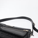 Christian Dior Trotter Canvas Shoulder Bag Black Silver Auth 176057A-14
