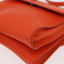 BOTTEGA VENETA INTRECCIATO Shoulder Bag Leather Orange Auth 176058-16
