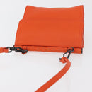 BOTTEGA VENETA INTRECCIATO Shoulder Bag Leather Orange Auth 176058-6
