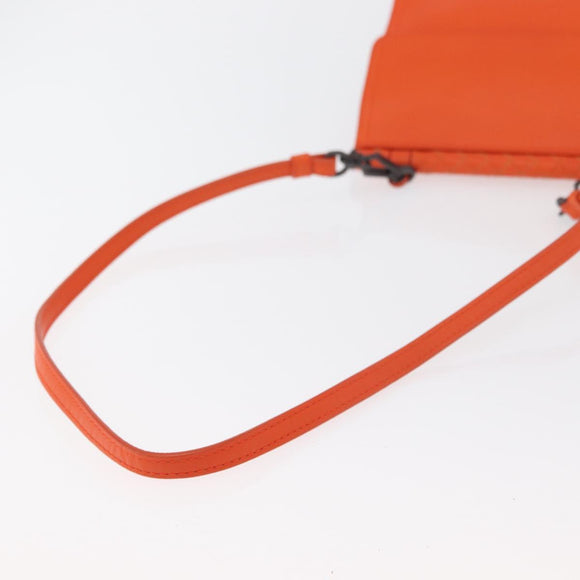 BOTTEGA VENETA INTRECCIATO Shoulder Bag Leather Orange Auth 176058