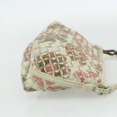 BOTTEGA VENETA INTRECCIATO Accessoire-Beutel Leder Elfenbein Gold Auth 176059A-4