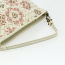 BOTTEGA VENETA INTRECCIATO Accessoire-Beutel Leder Elfenbein Gold Auth 176059A-7