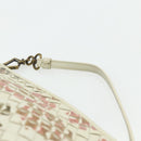 BOTTEGA VENETA INTRECCIATO Accessoire-Beutel Leder Elfenbein Gold Auth 176059A-8