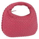 BOTTEGA VENETA INTRECCIATO Hand Pouch Leather Pink 189227 Auth 176060V-1