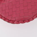 BOTTEGA VENETA INTRECCIATO Hand Pouch Leather Pink 189227 Auth 176060V-14