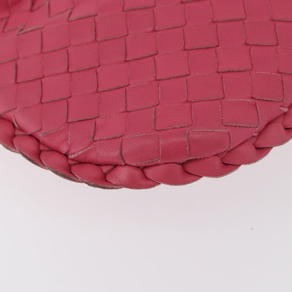 BOTTEGA VENETA INTRECCIATO Hand Pouch Leather Pink 189227 Auth 176060V