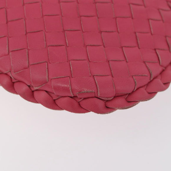 BOTTEGA VENETA INTRECCIATO Hand Pouch Leather Pink 189227 Auth 176060V