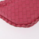 BOTTEGA VENETA INTRECCIATO Hand Pouch Leather Pink 189227 Auth 176060V-16