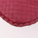 BOTTEGA VENETA INTRECCIATO Hand Pouch Leather Pink 189227 Auth 176060V-17