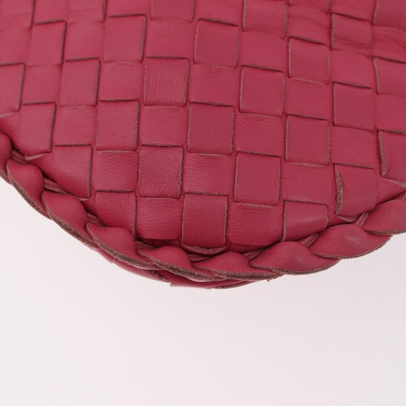 BOTTEGA VENETA INTRECCIATO Hand Pouch Leather Pink 189227 Auth 176060V