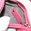 BOTTEGA VENETA INTRECCIATO Hand Pouch Leather Pink 189227 Auth 176060V-18
