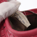 BOTTEGA VENETA INTRECCIATO Hand Pouch Leather Pink 189227 Auth 176060V-11