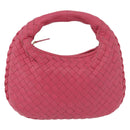 BOTTEGA VENETA INTRECCIATO Hand Pouch Leather Pink 189227 Auth 176060V-13