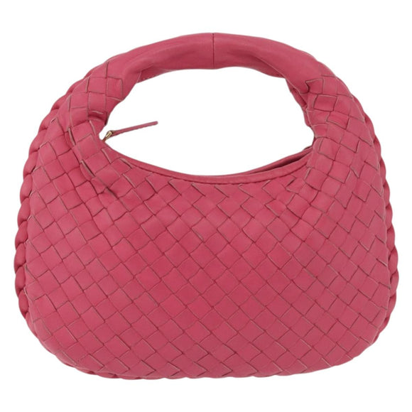 BOTTEGA VENETA INTRECCIATO Hand Pouch Leather Pink 189227 Auth 176060V