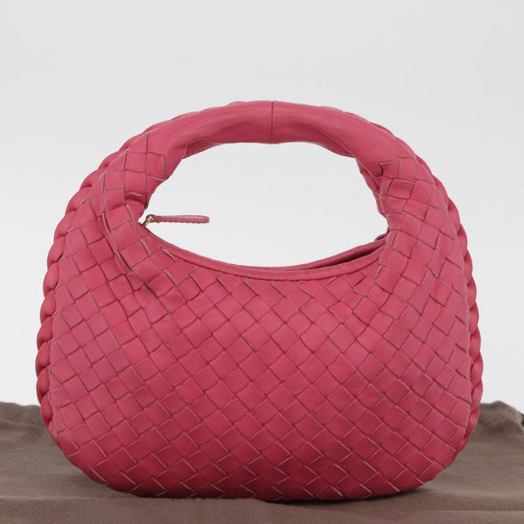 BOTTEGA VENETA INTRECCIATO Hand Pouch Leather Pink 189227 Auth 176060V