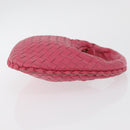 BOTTEGA VENETA INTRECCIATO Hand Pouch Leather Pink 189227 Auth 176060V-3