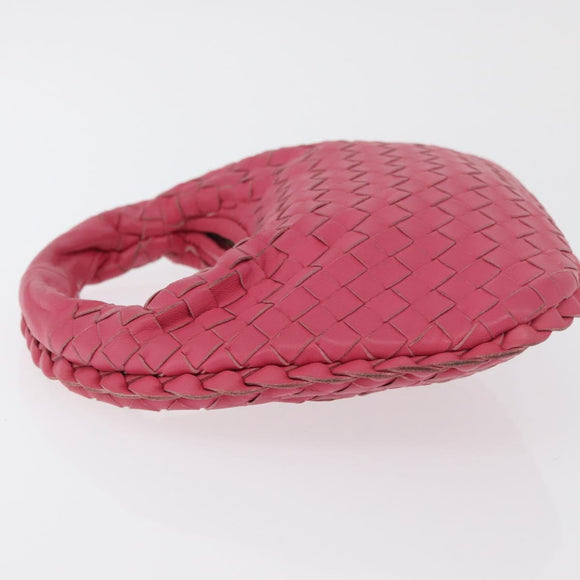 BOTTEGA VENETA INTRECCIATO Hand Pouch Leather Pink 189227 Auth 176060V