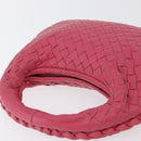 BOTTEGA VENETA INTRECCIATO Hand Pouch Leather Pink 189227 Auth 176060V-6