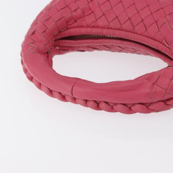 BOTTEGA VENETA INTRECCIATO Hand Pouch Leather Pink 189227 Auth 176060V