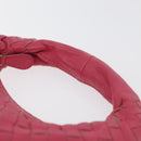 BOTTEGA VENETA INTRECCIATO Hand Pouch Leather Pink 189227 Auth 176060V-8