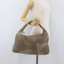 BOTTEGA VENETA INTRECCIATO Hobo Shoulder Bag Leather Gray Auth 176061V-23