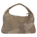 BOTTEGA VENETA INTRECCIATO Hobo Shoulder Bag Leather Gray Auth 176061V-2